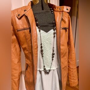 Faux hematite necklace, one size